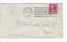 1894-POSTAL HISTORY COVER-WH JESSOP & SONS-BOSTON, MASSACHUSETTS
