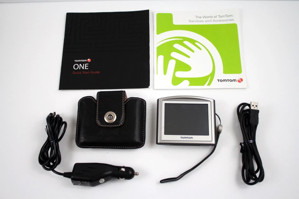 TomTom One 3rd Edition GPS Bundle with Car Charger Case USB Cable - Image 2 of 3