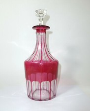 Grande Carafe En Verre Avec Bouchon Belgique Val St. Lambert