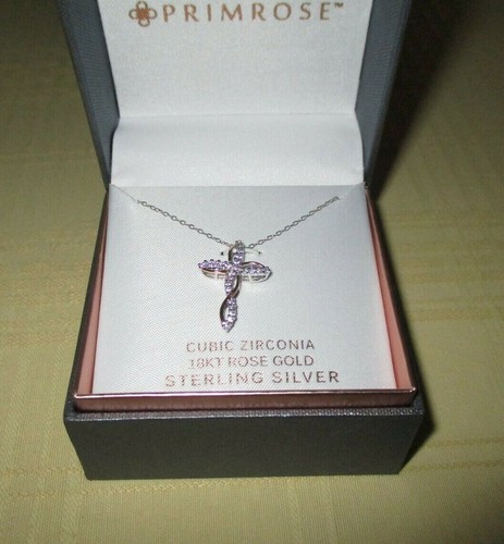 NWT PRIMROSE 18KT Rose Gold Sterling 