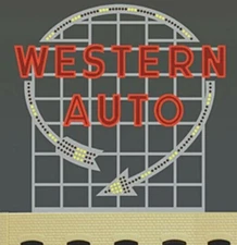 Miller Engineering HO & O Scale ~ Western Auto Billboard ~ 4.1" x 4.1" H ~ 2481