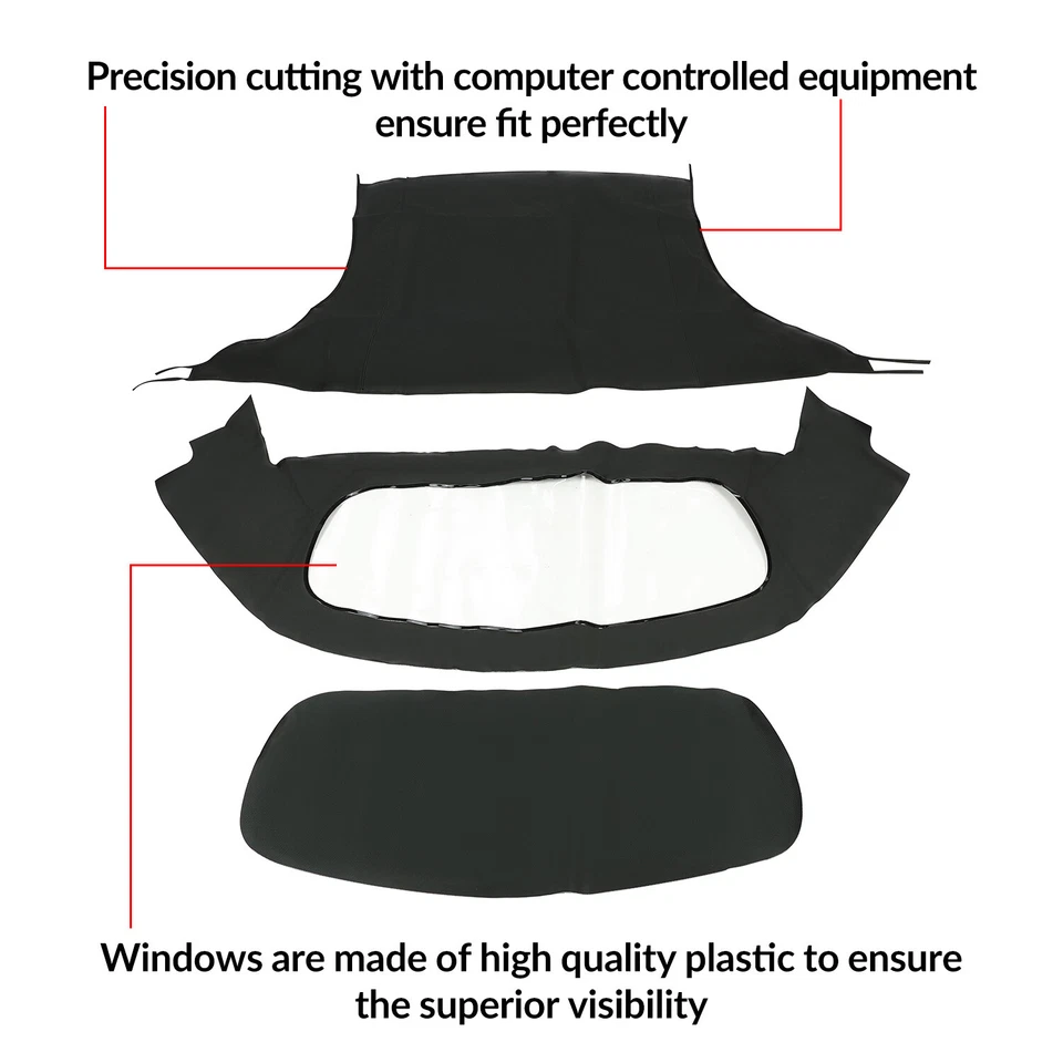 Vinilo convertible de techo blando y ventana de plástico para Toyota Celica 91-93 Foto 2 de 4