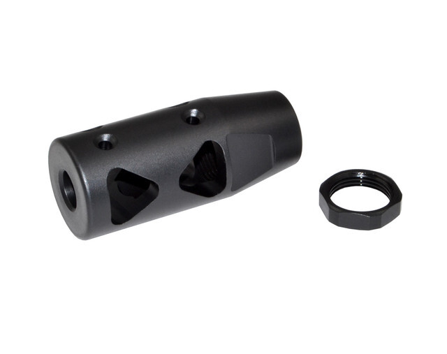 Steel Compact Muzzle Brake 1/2x28 or 5/8x24 TPI Thread for Versatile Fit