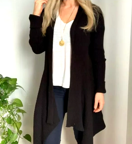 Cabi Sweetheart Sweater M Open Front 