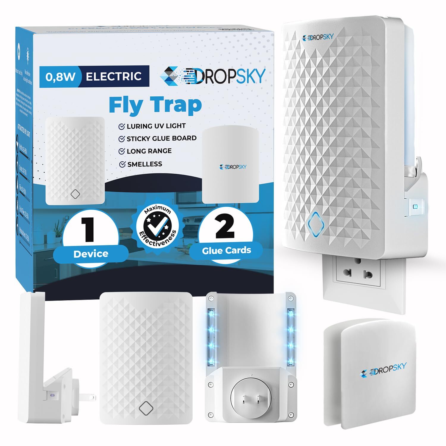 Indoor Flying Insect Trap - Plug-in Bug Light Trap for Fruit Flies, Gnats and...