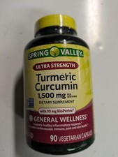 Spring Valley Ultra Strength Turmeric Curcumin- 1500mg- 90 capsules