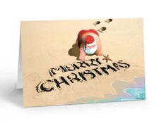 Merry Christmas Beach   | Beach Christmas Cards | 18 Cards & Envelopes-30029
