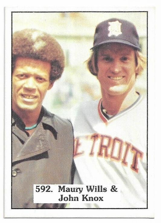 MAURY WILLS 1976 SSPC Baseball Checklist card #592 LA Los Angeles Dodgers NR MT
