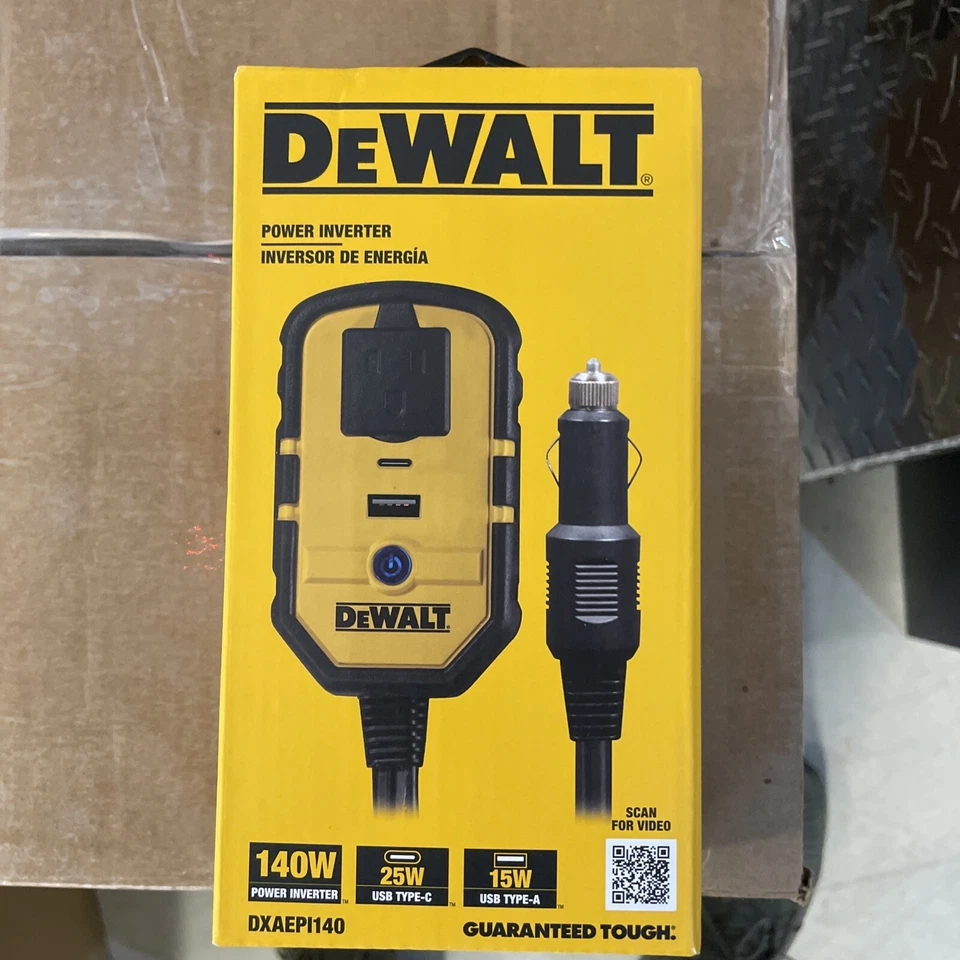 DeWALT DXAEPI140 Power Inverter 12VDC, 120VAC, 140 WATT - Image 2 of 3