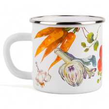 24 oz Harvest Enamel Mug Vintage Mug Picnic Mug Camping Metal Cup