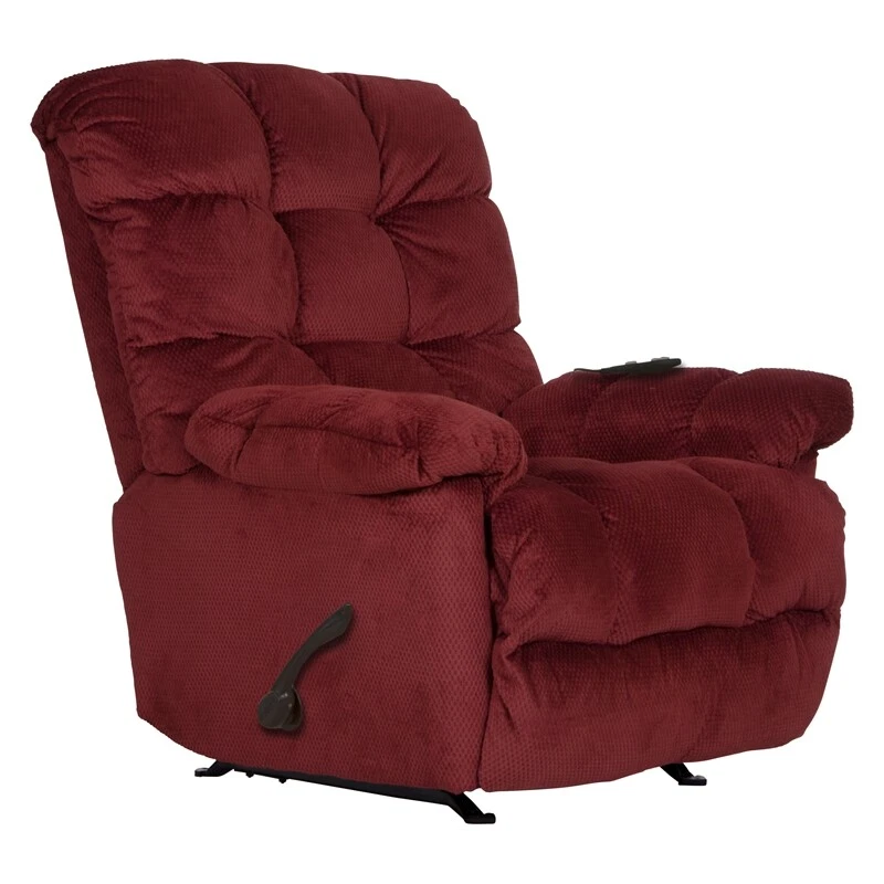 Batts Chaise Rocker Recliner with Deluxe Heat Massage in Red
