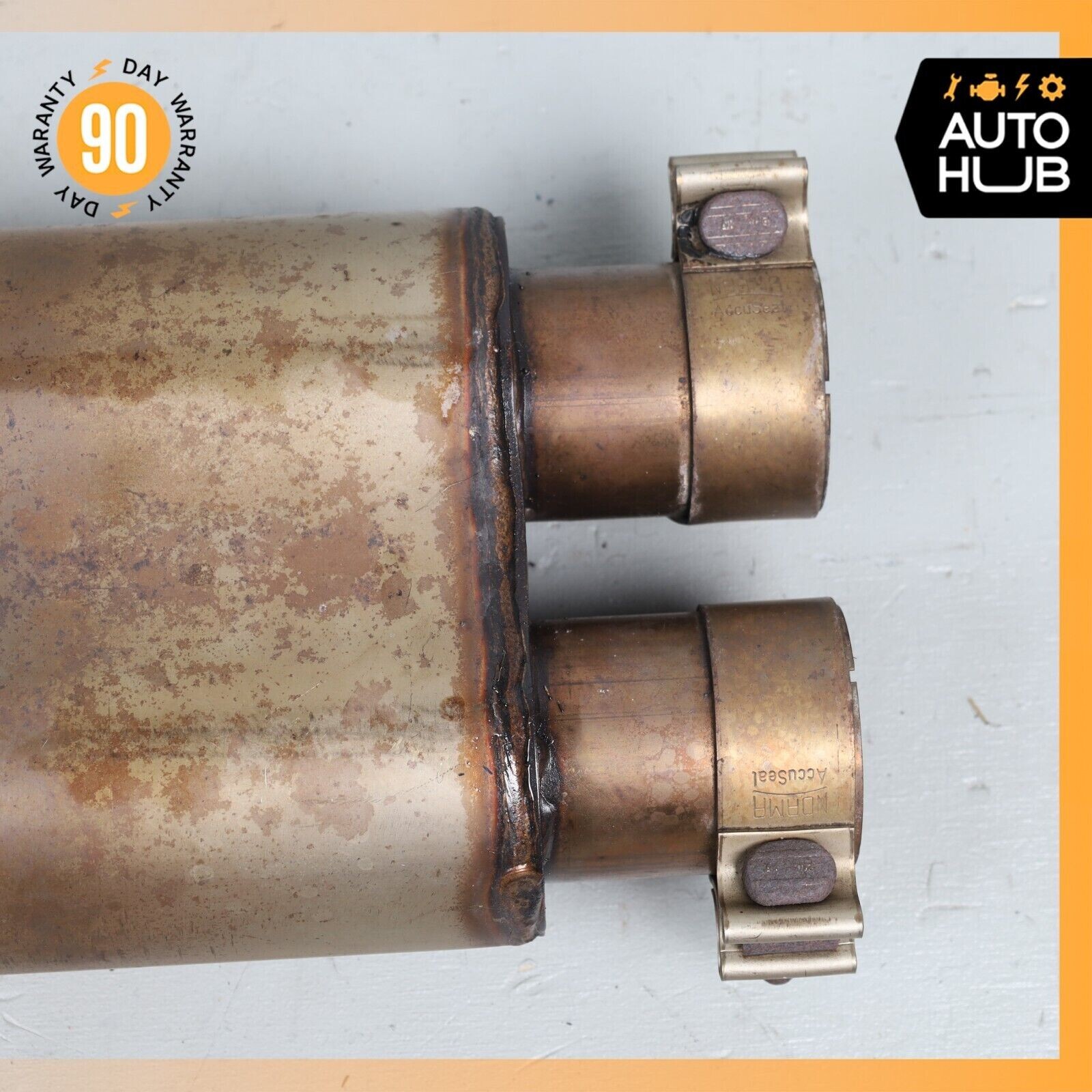 04-19 Maserati Quattroporte M139 Exhaust Mid Pipe Center Resonator Silencer 74k