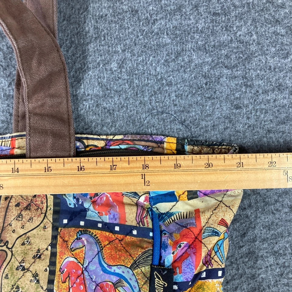 Lauren Burch Quilted Abstract Shoulder Bag Colorful Artsy Art Teacher Bag - Image 4 of 4