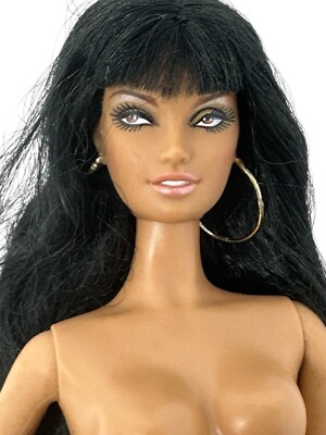 2007 Top Model Hair Wear Barbie Doll Teresa Model Muse Nude Black