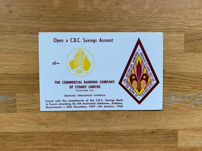 SCOUT SCOUTS POSTKARTE 05 AUSTRALIEN JAMBOREE 1968 KOMMERZIELL SYDNEY BANK CBC