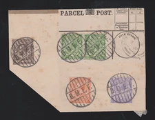 GB KGV 1916 Parcel Post Label BMEF Circular Base Army Post Office Z 9 DE 1916