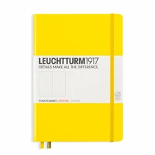 Leuchtturm 1917 Hardcover Dot Grid Notebook in Lemon Yellow - A5 - NEW