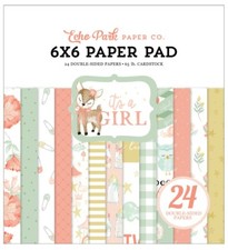 Echo Park Paper IT'S A GIRL Baby 6x6 Scrapbook Paper Cardstock Pad