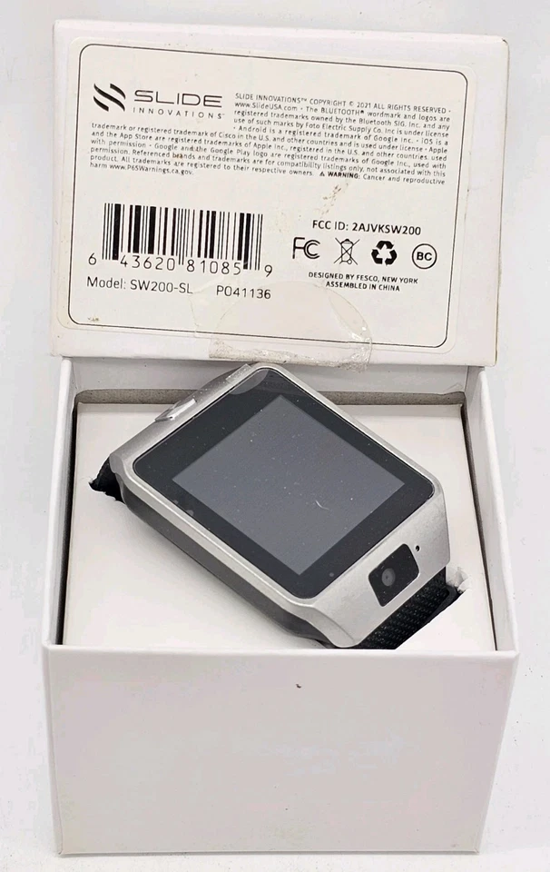 Slide Smartwatch Black Slide SW200 SMARTWATCH With IOS & ANDROID - Image 3 of 4