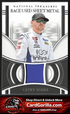 2024 Panini National Treasures #RUS-LRG Layne Riggs Race Used Sheet Metal #/99