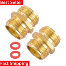 Universal 3/4 Inch Double Male Hose Connector - Easy Plumbing Solution