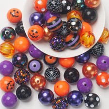 20 mm Bubblegum Beads for Pens Making, 50 PCS Large 18-20 mm, Halloween-02