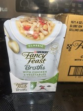 Purina Fancy Feast Broths Classic With Chicken and Vegetables Lickable Wet Cat F