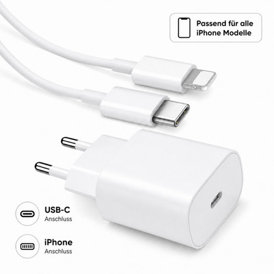 Schnell Ladegerät Ladekabel für iPhone Xr 11 12 13 14 15 16e 17 Air Plus Pro Max