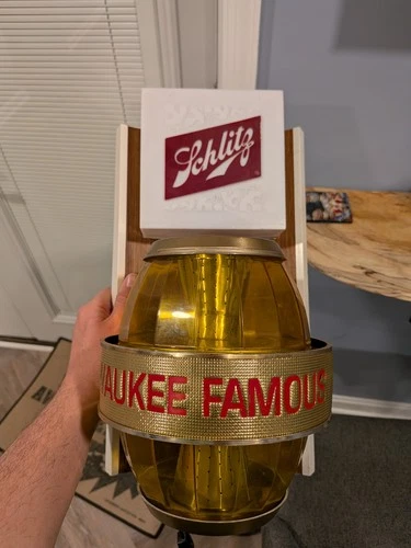 Vintage Schlitz Motion Rotating Barrel Beer Sign