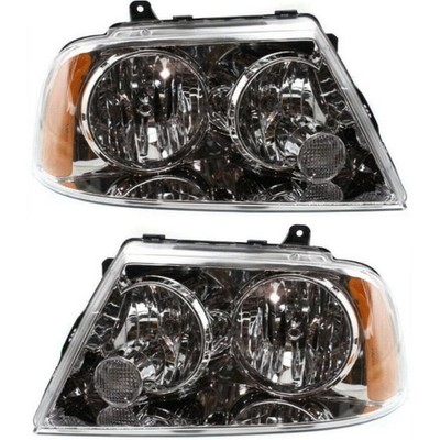 2pcs Clear Lens Headlamp w/Bulb for Navigator BASE-05 Ultimate 04-06 FO2502209