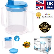 Travel Mug - Microwave Safe Beaker with Lid - 350ml Plastic