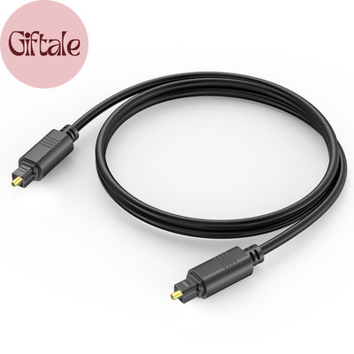 Digital Optical Audio Cable 3 Feet, Spdif Fiber Optic Short Cord, Toslink for So