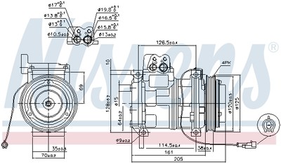 NISSENS 89414 Kompressor, Klimaanlage für IVECO