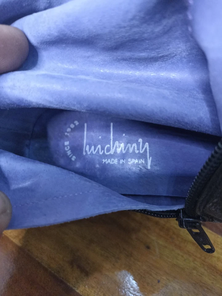 luichiny Spain BLACK LEATHER KNEE HIGH BOOTS 40 EU - Image 4 of 4