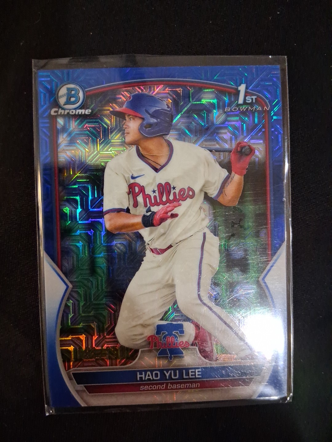 2023 Bowman - Chrome Prospects Hao Yu Lee #BCP-52 Blue Mojo Refractor /150 (RC)