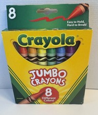 Crayola Jumbo Classic Crayons, 8 Count Brand New Thick Hard To Break