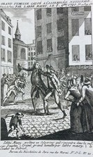 Rue Saint Roch à Paris en 1790 Abbé Maury Rare Gravure Révolution Française