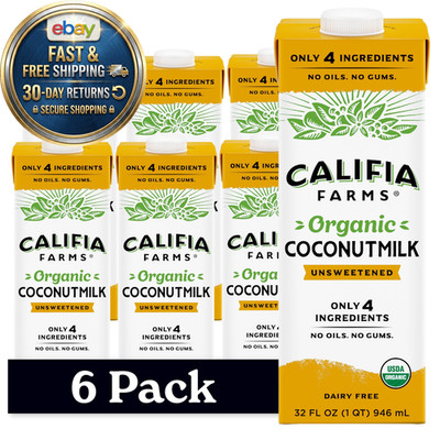 Organic Coconut Milk, 32 oz (6 32 Fl Oz (Pack of 6), Yellow