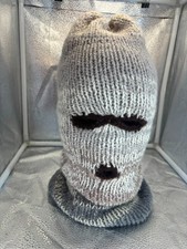 Ski Mask Balaclava 3 hole Tan/Gray/Brown Winter Hat Thick