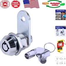 Durable Keyed Alike Tubular Cam Lock with Chrome Finish - Versatile Installation