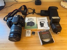 Canon EOS Rebel T31 600D with 18-200mm Lens and Flash