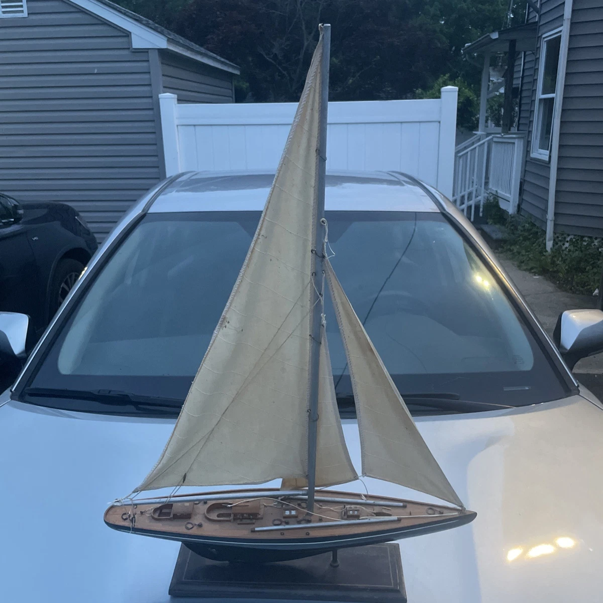 木制帆船模型古董模型船| eBay