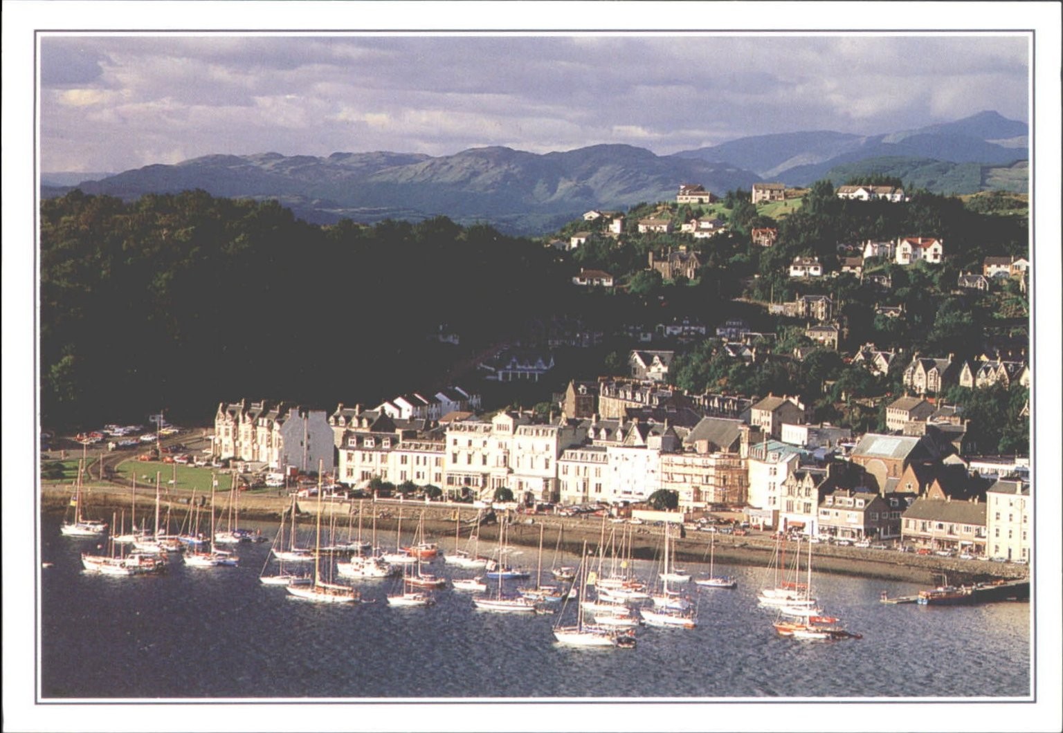 Oban Argyll Scotland Harbor Sailboats J Arthur Dixon Postcard