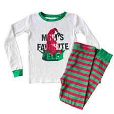 12 Children  s Place Long Sleeve Red Green Christmas Pajama Set Moms Favorite Elf