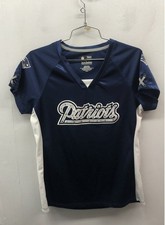 NFL Team Apparel New England Patriots Women's Jersey Navy Studded Lace Up Sz M