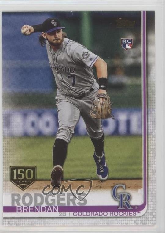2019 Topps Update 150th Anniversary Brendan Rodgers #US299 Rookie RC ut4