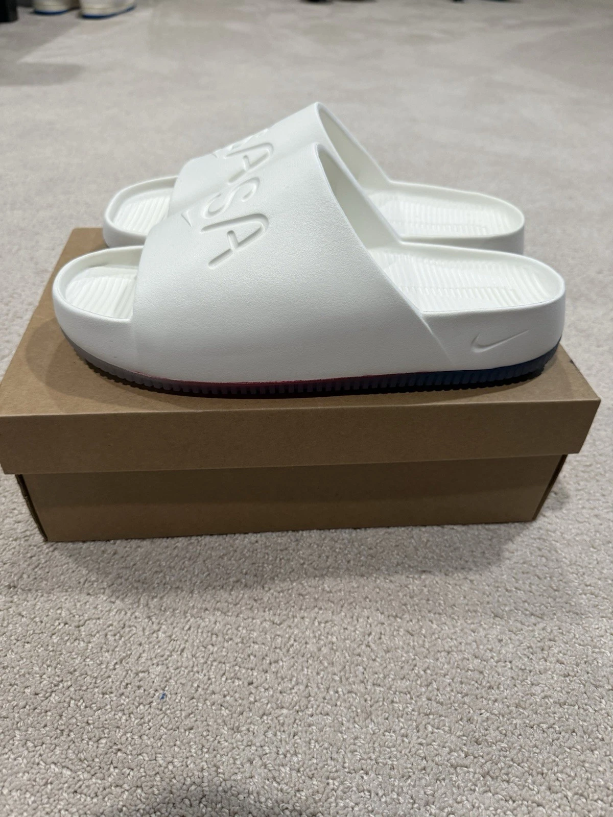 Taglia 13 USA Nike Calm Slide Olympic (FV5601 100)