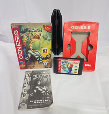 Earthworm Jim (Sega Genesis, 1994) CIB, Tested/Works Cardboard Box