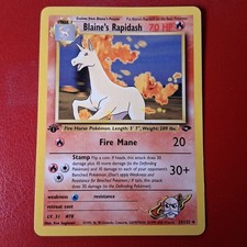 blaine's rapidash pokemon card value Blaine's Rapidash 33/132 Gym Challenge Regular for sale online