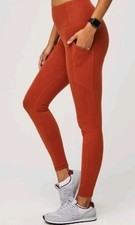 NWOT Figs Small Hi-Rise Performance Underscrub Terracotta Leggings Pockets